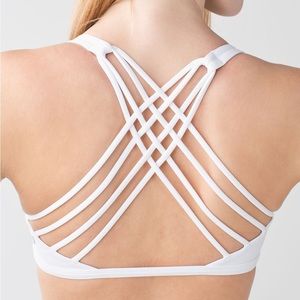 Size 4 Lululemon Free to be Wild Bra in white